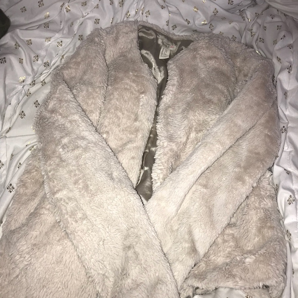 Stylish faux fur coat